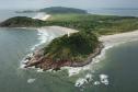 Foto aérea de paisagem da Ilha do Mel