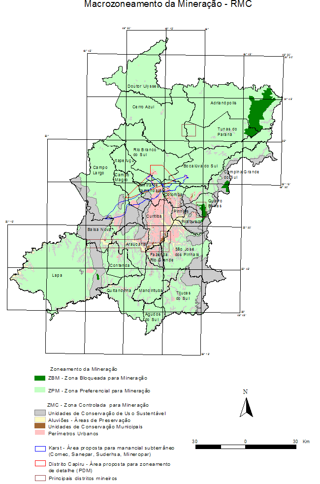 MACROZONEAMENTO DA MINERAÇÃO NA RMC