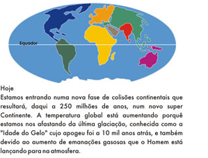 Mapa do mundo nos dias atuais