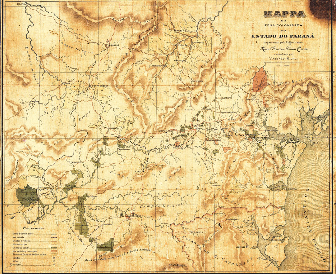 Mapas históricos do Paraná