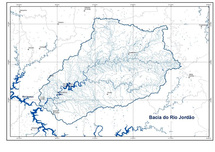 Mapa da Bacia do Rio Jordão