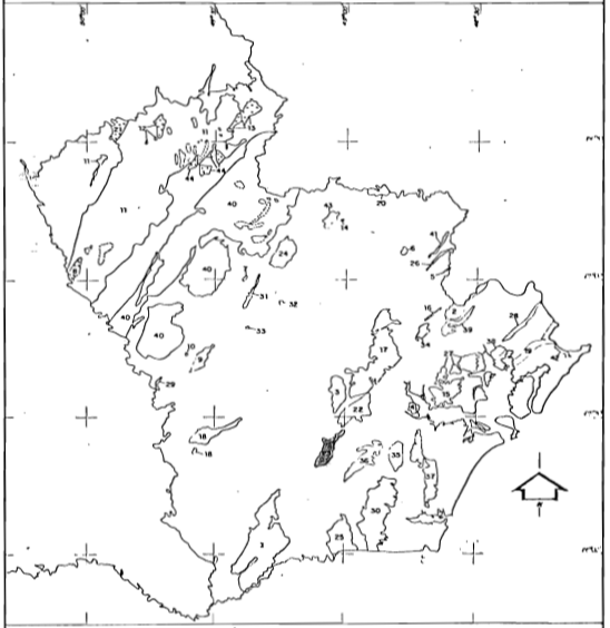 Localização dos Corpos Graníticos