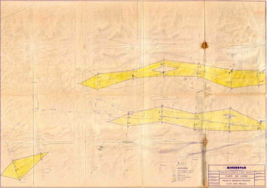 Planta das Jazidas – Projeto Minerais Pesados - Ilhas das Peças