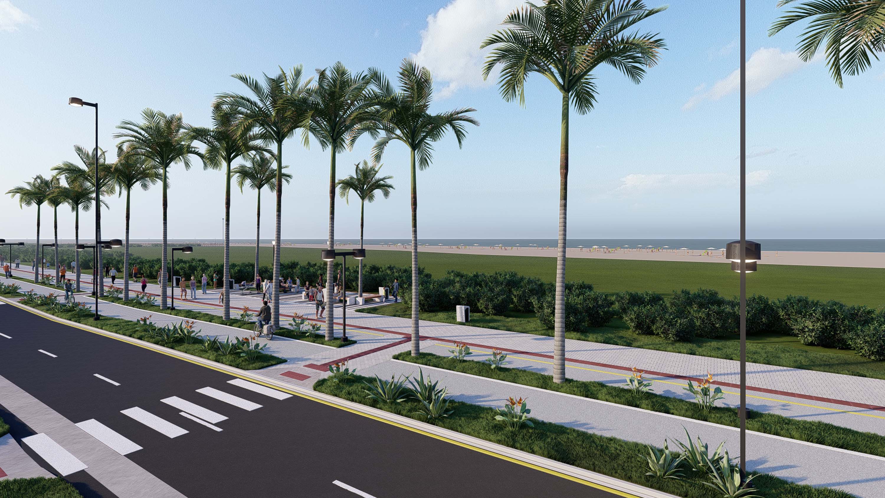 Foto do projeto da nova orla de Pontal