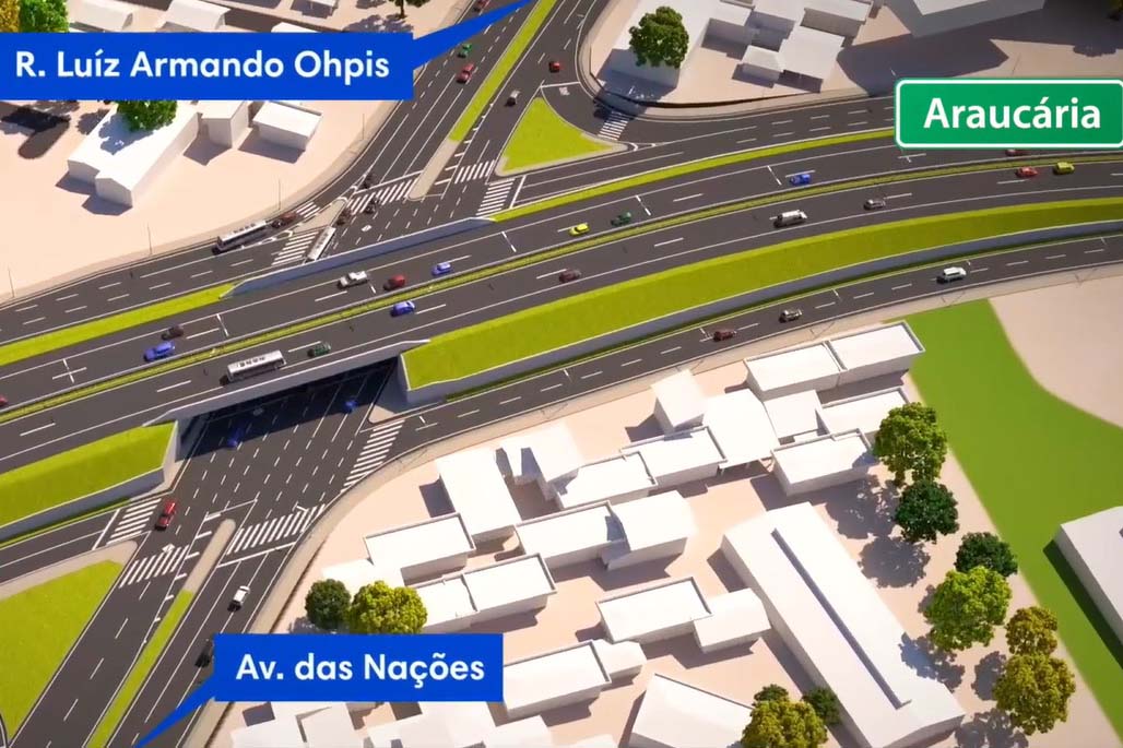 Foto do projeto de duplicação de rodovia