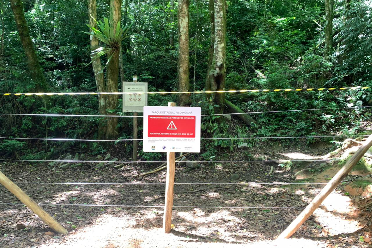 Foto de área restrita do Parque Pico Paraná