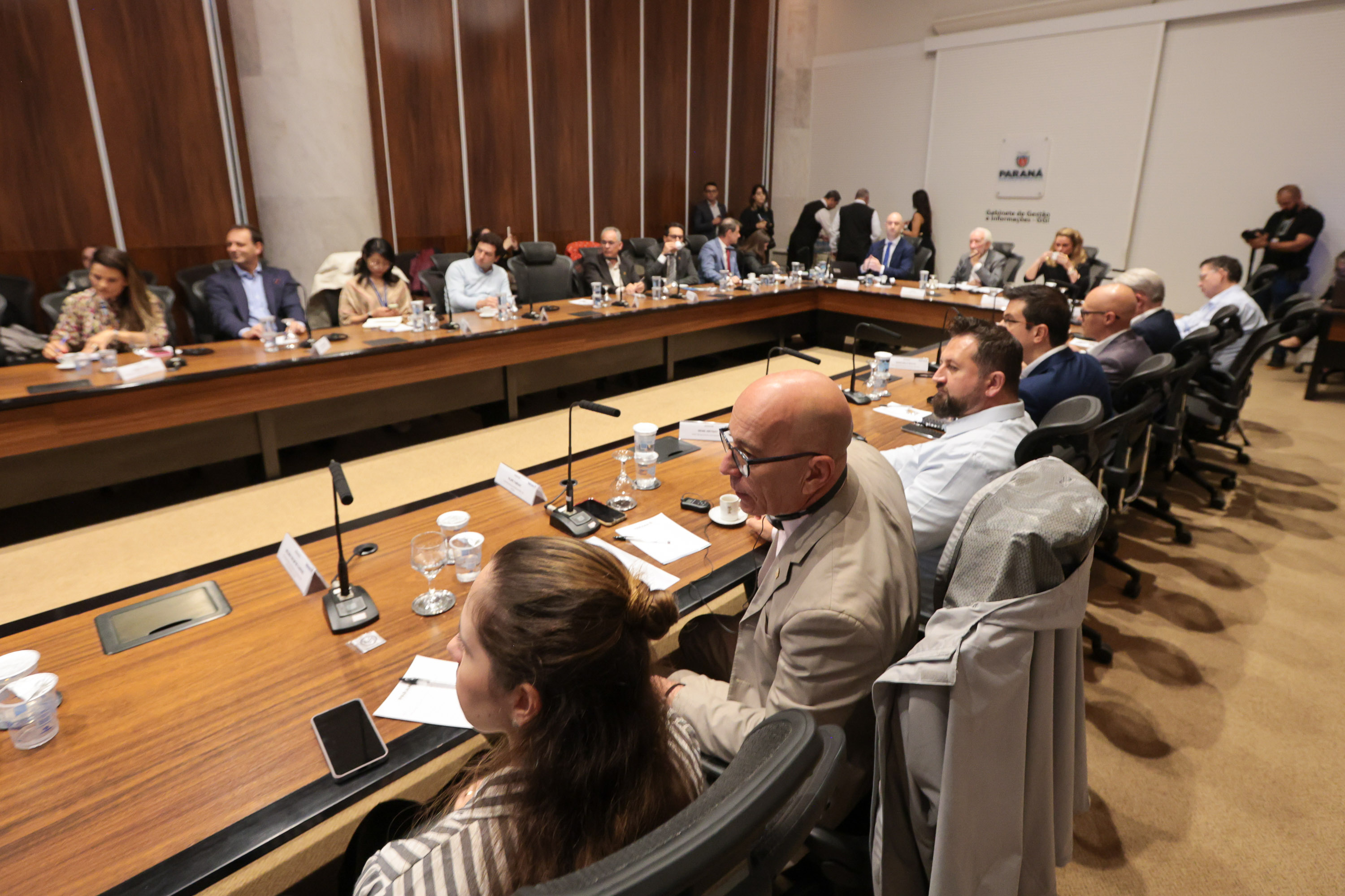 Foto de autoridades em evento