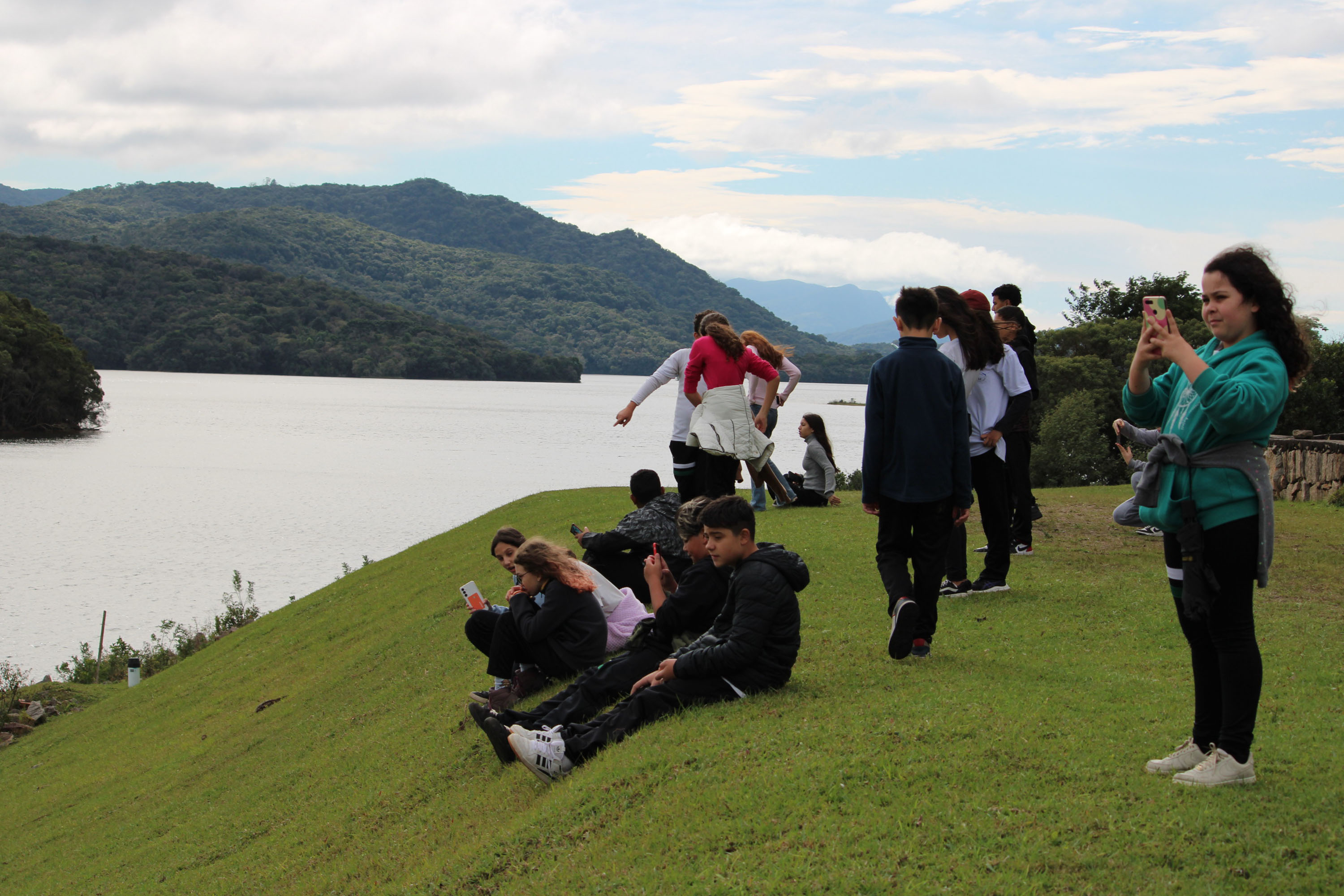 Foto de ação educativa sobre a água