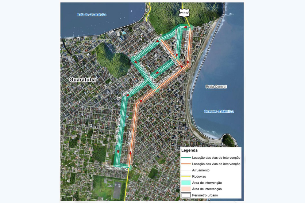 Foto de projeto da ponte de Guaratuba