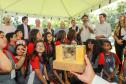 O governador do Paraná, Carlos Massa Ratinho Junior, inaugura o jardim de colmeias de abelhas nativas e a horta orgânica no Palácio Iguaçu.