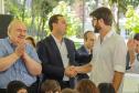 O governador do Paraná, Carlos Massa Ratinho Junior, inaugura o jardim de colmeias de abelhas nativas e a horta orgânica no Palácio Iguaçu.