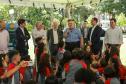 O governador do Paraná, Carlos Massa Ratinho Junior, inaugura o jardim de colmeias de abelhas nativas e a horta orgânica no Palácio Iguaçu.