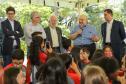 O governador do Paraná, Carlos Massa Ratinho Junior, inaugura o jardim de colmeias de abelhas nativas e a horta orgânica no Palácio Iguaçu.