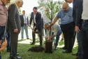 O governador do Paraná, Carlos Massa Ratinho Junior, inaugura o jardim de colmeias de abelhas nativas e a horta orgânica no Palácio Iguaçu.