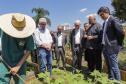 O governador do Paraná, Carlos Massa Ratinho Junior, inaugura o jardim de colmeias de abelhas nativas e a horta orgânica no Palácio Iguaçu.