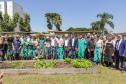 O governador do Paraná, Carlos Massa Ratinho Junior, inaugura o jardim de colmeias de abelhas nativas e a horta orgânica no Palácio Iguaçu.