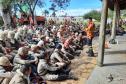 Ação queimada controlada no Parque Estadual de Vila Velha reuniu quase 300 bombeiros militares.