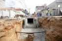 Obras de micro e macrodrenagem no municipio de Matinhos, que vão acabar com as enchentes e alagamentos nas ruas.. secretário do IAT Everton Luiz da Costa Souza deu coletiva para a imprensa no local das obras na praia de Caioba.
