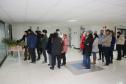 Fila de pessoas para conhecer o estande do IAT