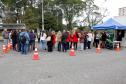 Civis aguardando em fila para conhecer o estande do IAT