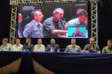 Integrantes acompanhando a fala do diretor-presidente Everton Souza.
