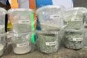 Foto de grãos de vidro reciclados