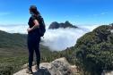 Foto de visitante no Pico Paraná
