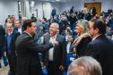 Foto do Governador Ratinho Júnior e demais autoridades em evento da Ocepar