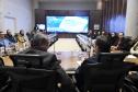 Foto de autoridades durante lançamento do PEM