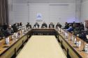 Foto de autoridades durante lançamento do PEM