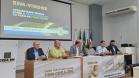 Foto de evento de apresentação de obras de engorda de orla