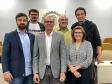 Foto de evento de apresentação de obras de engorda de orla
