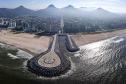 Foto aérea da nova orla de Matinhos