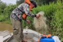 Foto de operação de fiscalização de pesca predatória