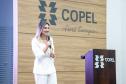 Foto de autoridades discursando em evento