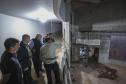 Fotos da visita do secretário ao aquário em construção