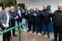 Foto de autoridades em cerimônia de inauguração