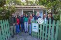 Foto de visita de autoridades a obras da Ilha do Mel