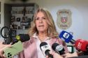 Foto de coletiva de imprensa na Polícia Civil
