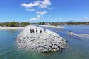 Foto de obras do Molhe de Pontal do Paraná