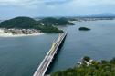 Foto de obras da Ponte de Guaratuba