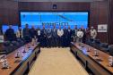 Foto de reunião com autoridades