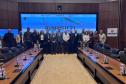 Foto de reunião com autoridades