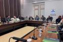 Foto de reunião com autoridades