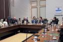 Foto de reunião com autoridades