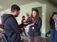 Foto de estudantes conhecendo viveiro do IAT