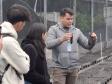 Foto de estudantes conhecendo viveiro do IAT