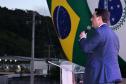 Foto de cerimônia da inauguração da Ponte de Guaratuba