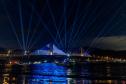 Foto de cerimônia da inauguração da Ponte de Guaratuba
