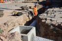 Foto de obras da orla de Pontal do Paraná